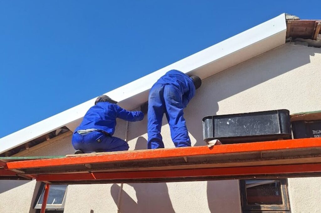 New fascia boards and soffits installed